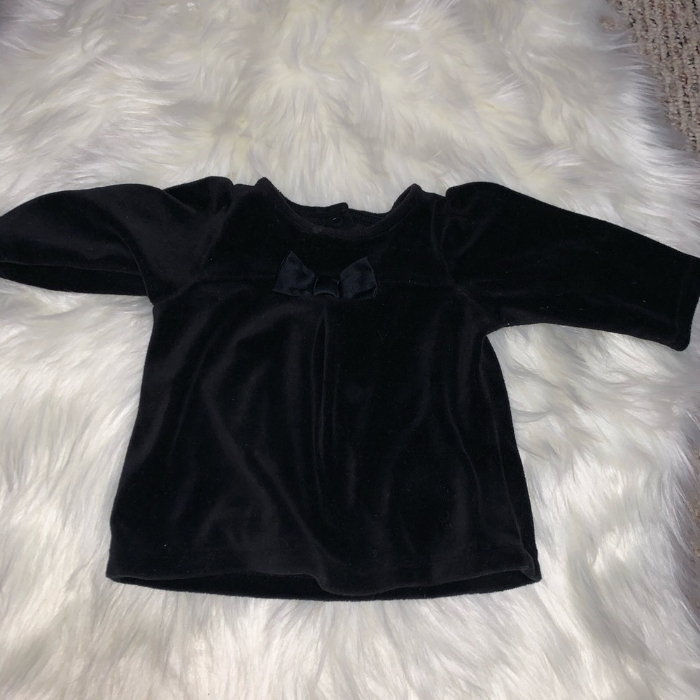 Carter’s Velvet Bow Long Sleeve Top